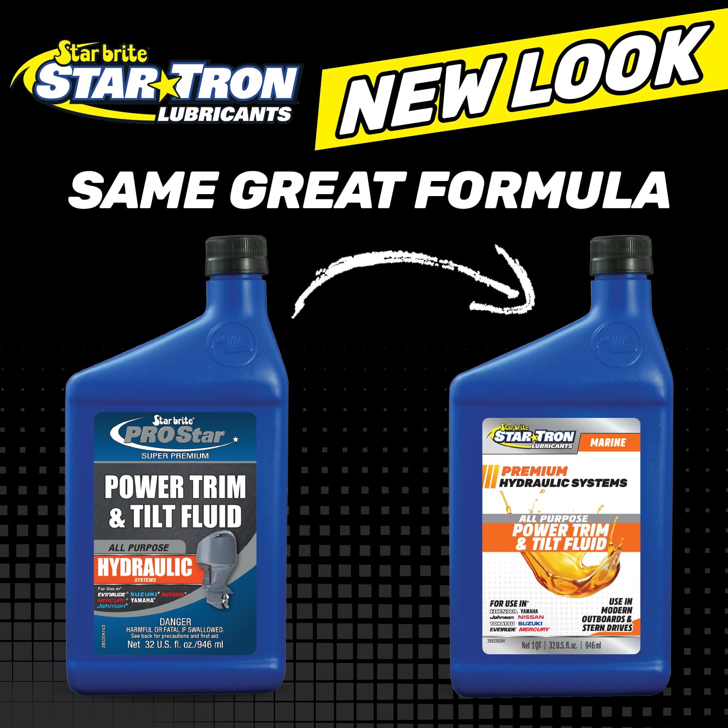 STAR BRITE PRO Power Trim & Tilt Fluid - Super Premium All Purpose Hydraulic Fluid for Trim Tabs, Power Tilt & Steering Systems - Anti-Wear, Anti-Foam - Outboard & Stern Drive Systems (028532)