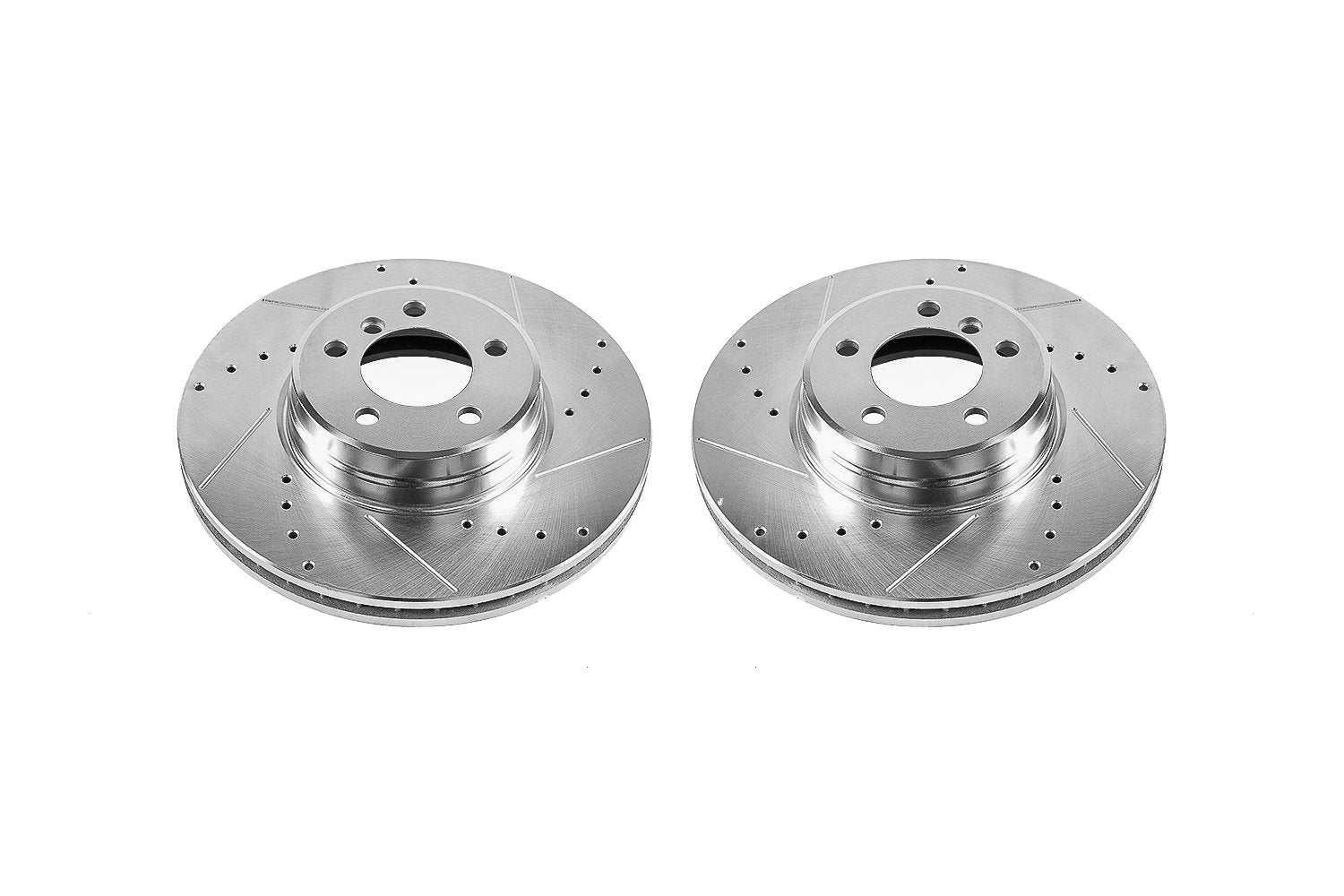 Power Stop EBR695XPR Evolution Front Drilled and Slotted Rotor (Pair) For Land Rover Range Rover 2003-2005 [Model Specific]