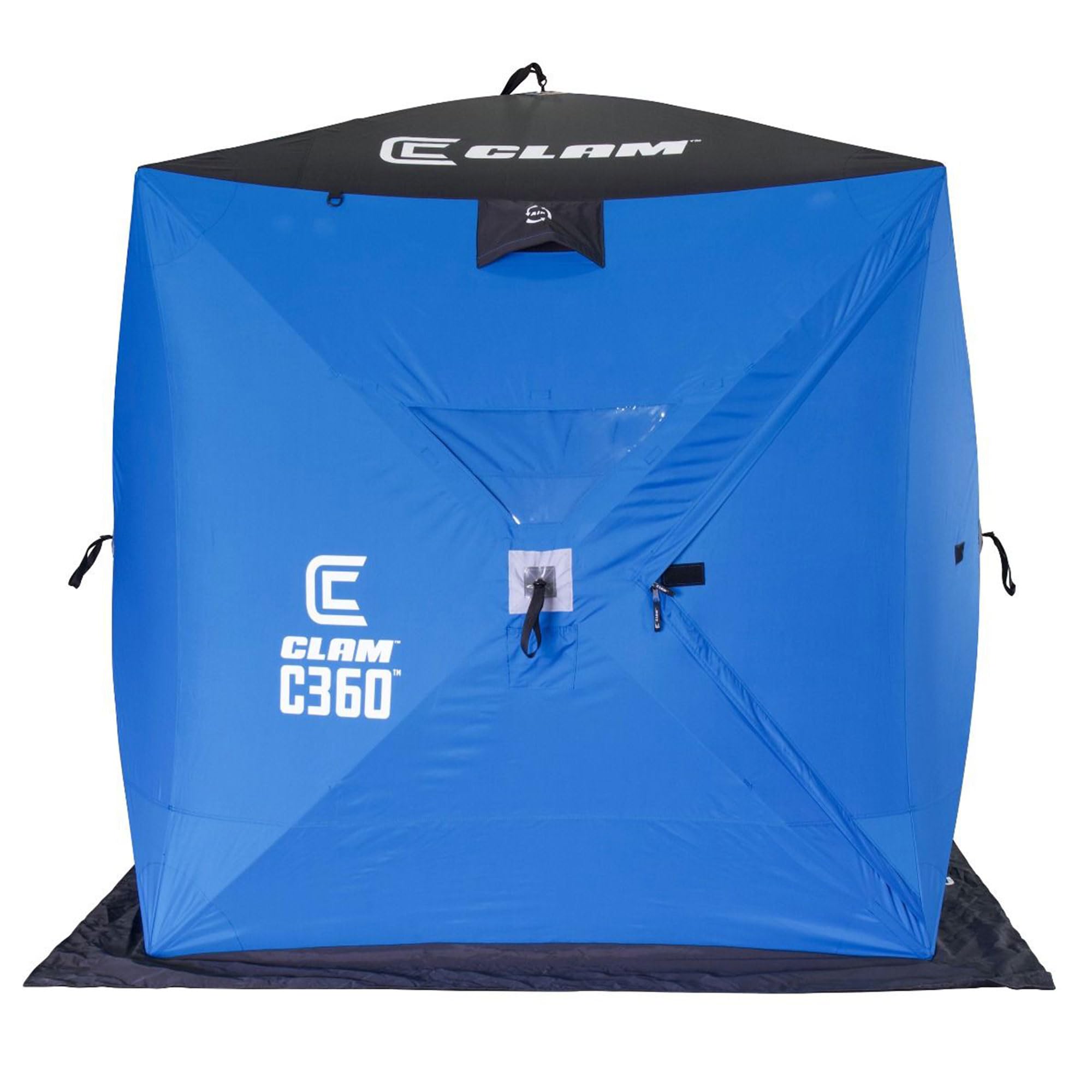 C-360 CLAM Ice Fishing Shelter - Easy Setup, Durable, Spacious 2-3 Person Tent with Anchors & Carry Bag
