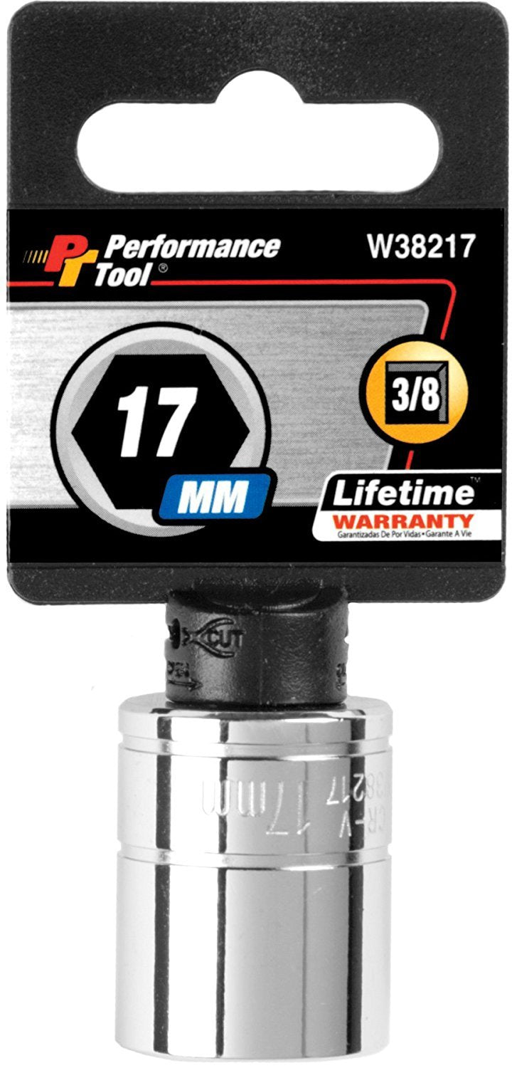 6-Point Socket Performance Tool W38217, 3/8-Inch Drive, 17mm
