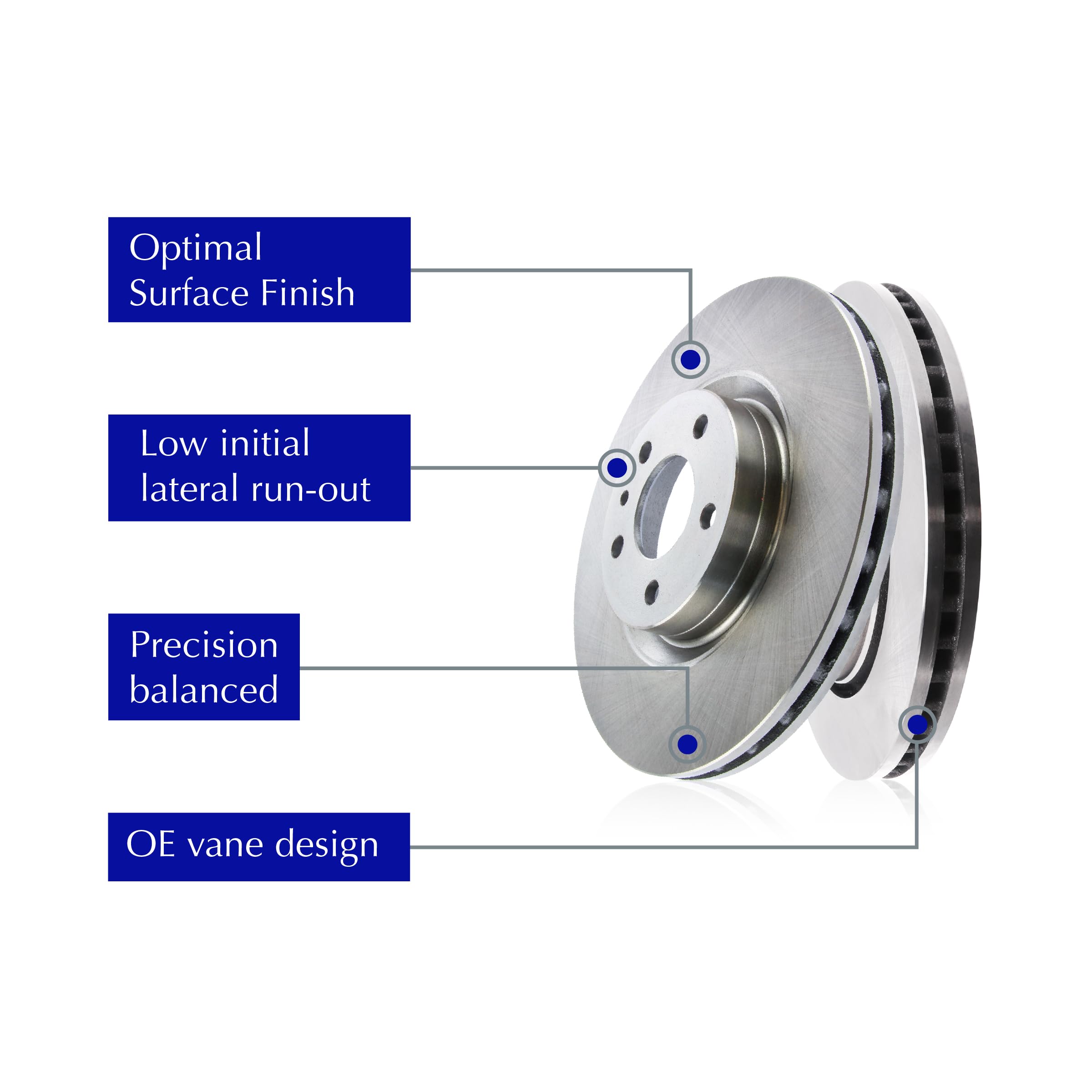Centric C-Tek 121.61088 Automotive Replacement Front Brake Rotor Fits Select Ford, Lincoln, Mazda, Mercury