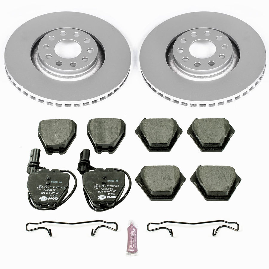 Power Stop ESK886 Euro-Stop Front Brake Kit For Audi A6 Quattro 2000-2001 | Audi Allroad Quattro 2001-2005 | Audi S4 2000-2002 [Vehicle Specific]