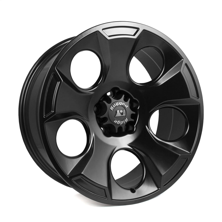 Drakon Rugged Ridge Black Satin Wheel (20 x 9. inches /5 x 127 mm, 12 mm Offset)