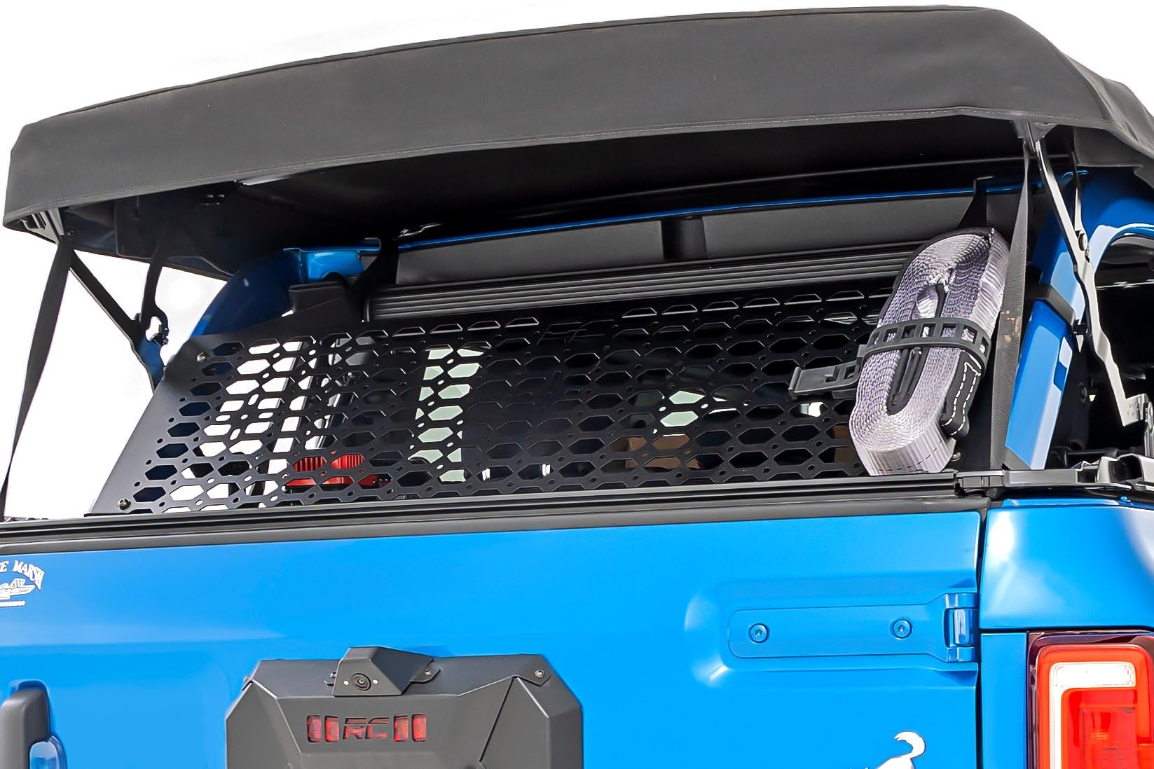 Rough Country Molle Mounting System Rear for Ford Bronco (2021-2025) - Durable Steel Panel for Secure Gear Storage, Easy to Install
