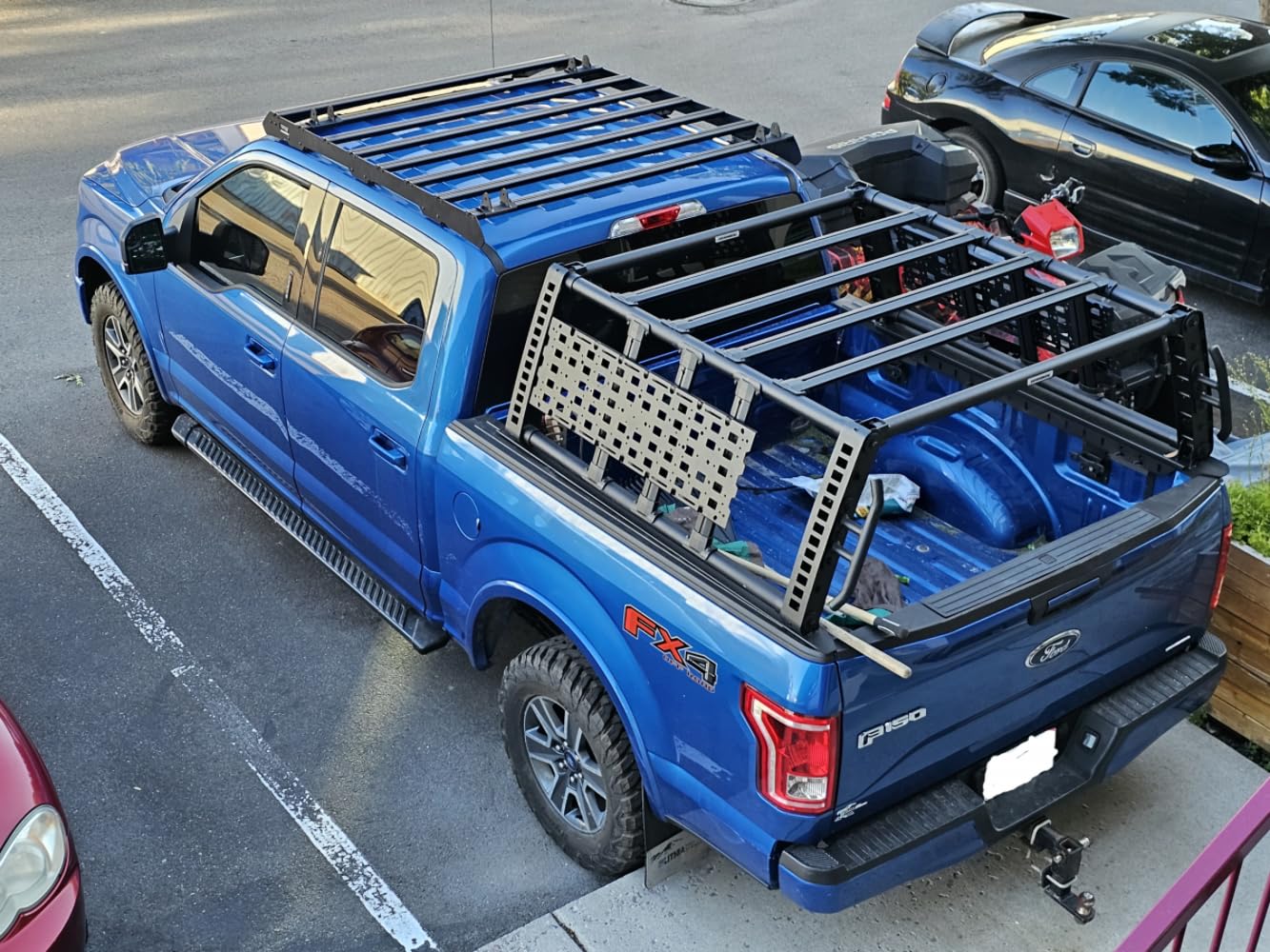 Go Rhino Xtreme Rack - Overland Full-Size Trucks | Steel and Aluminum, Textured Black | 5952000T | Fits