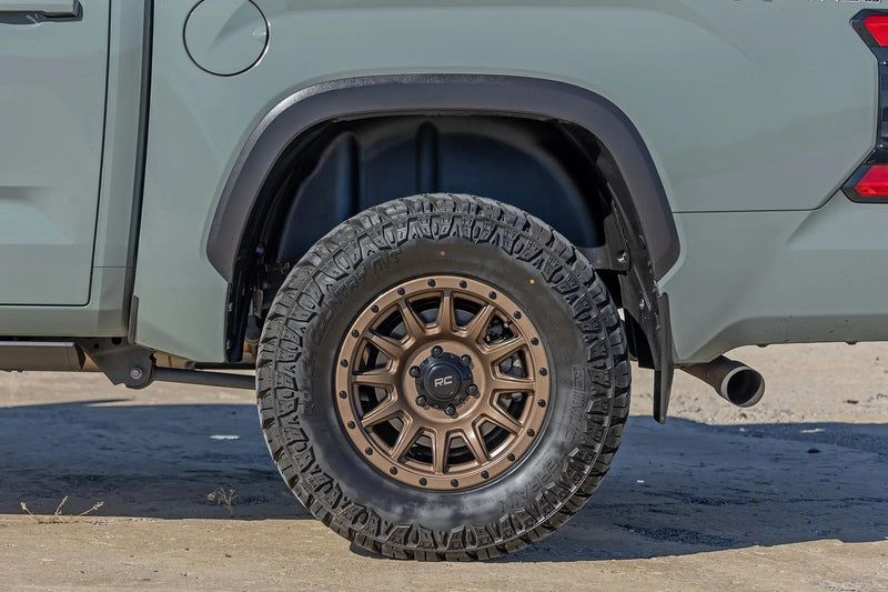 Rear Wheel Well Liners Rough Country for Toyota Tundra 2WD/4WD (2022-2025) - Heavy-Duty Rear Fender Liners for Mud & Debris Protection, Made in USA