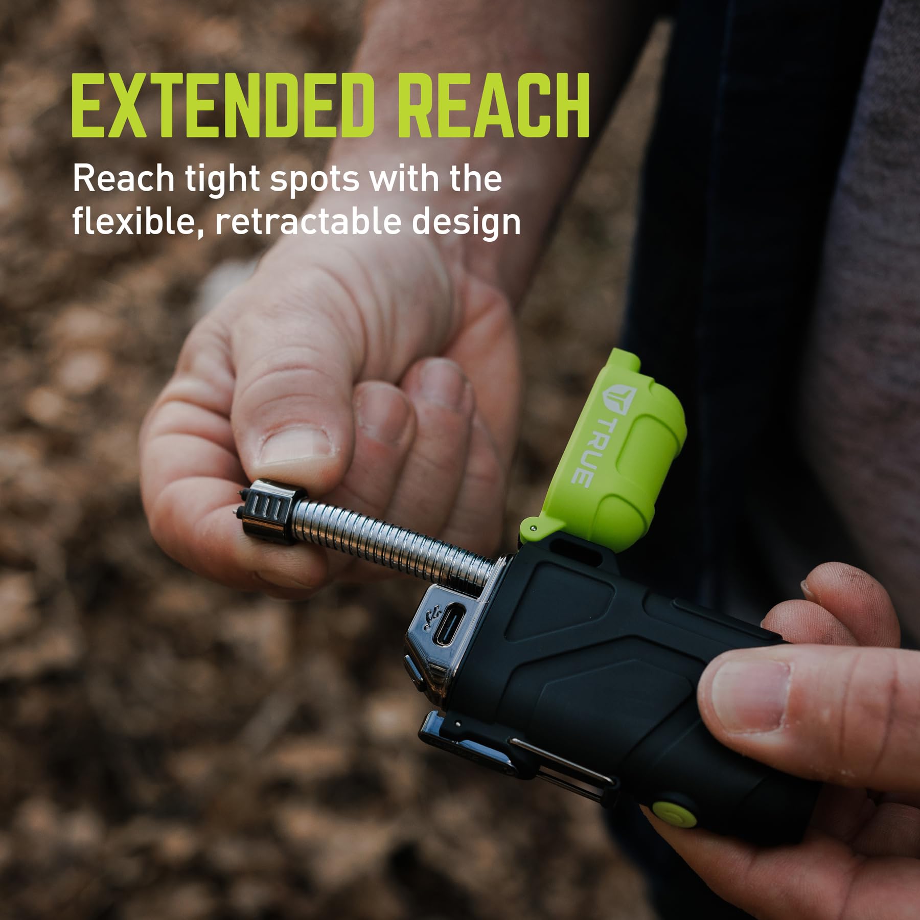 Plasma Lighter True XRL | Flameless and Fuel-Free, Plasma Arc Technology, 100+ Ignitions on a Single Charge, Windproof, Water-Resistant, Compact and Rugged Design - Tan/Orange