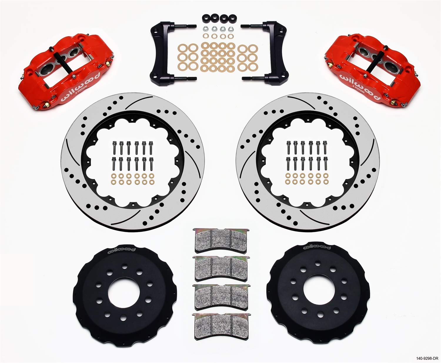 Front Hat Kit FNSL6R,14.00", Drilled, Red