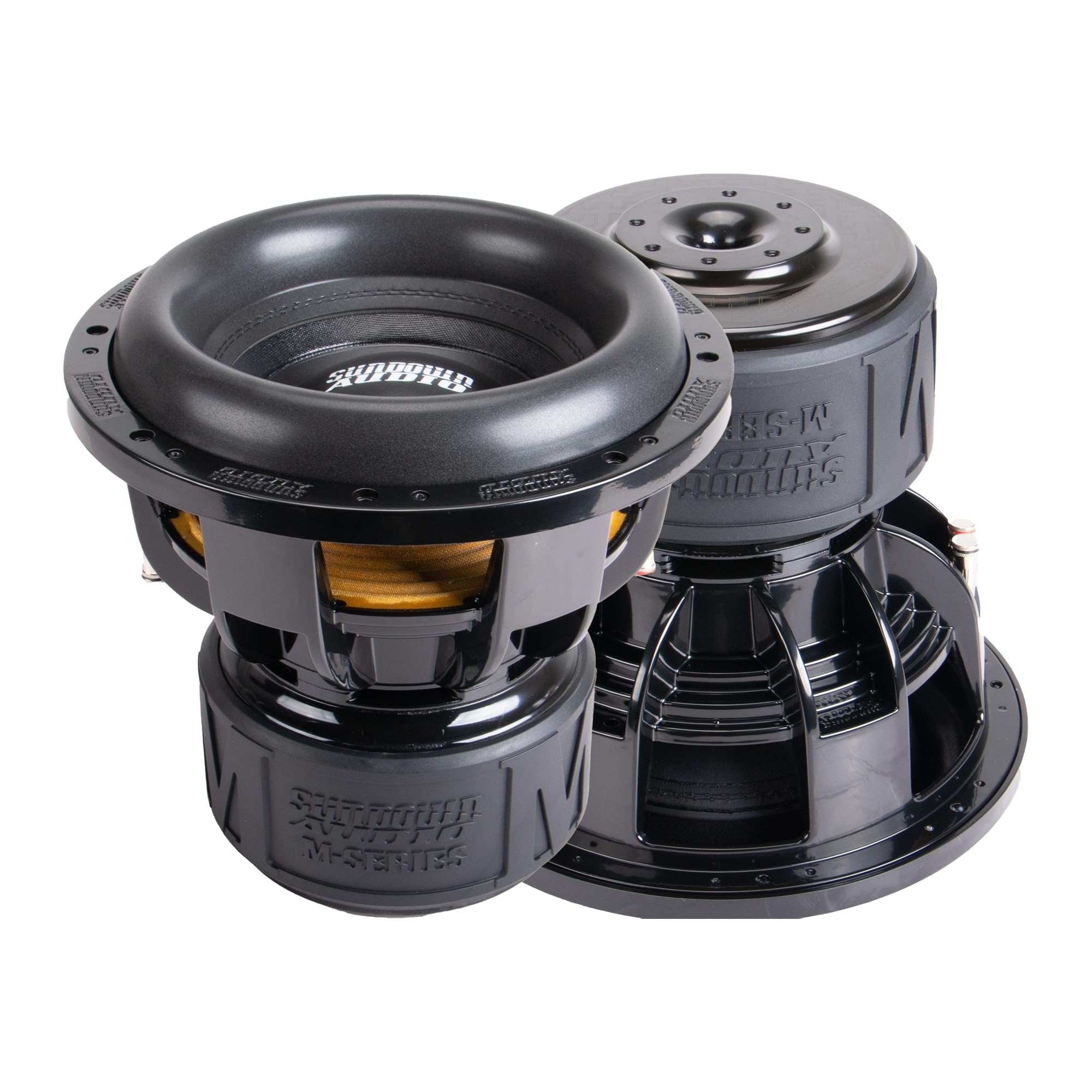 15" Sundown Audio M15 Car Subwoofer – Dual 2 Ohm, 2000W RMS/4000W Peak, 3" Copper VC, 35mm Xmax, Mega Roll Surround, Quad Magnet Motor, Low-Distortion SPL Sub
