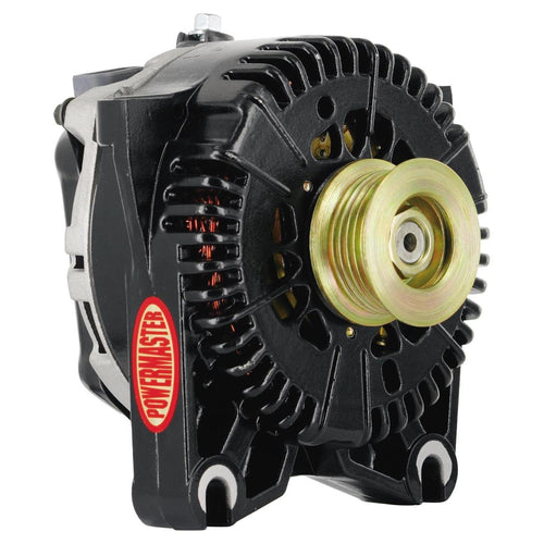 Black Powermaster 577811 Alternator (4G 200A 6 Groove Pulley V Mating 1 Wire)