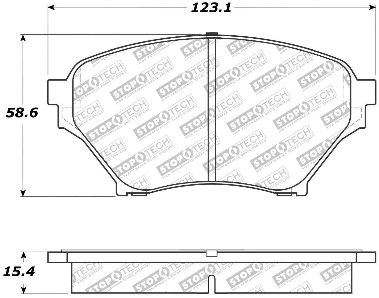 Brake Pads StopTech 305.08900 Street Select with Hardware