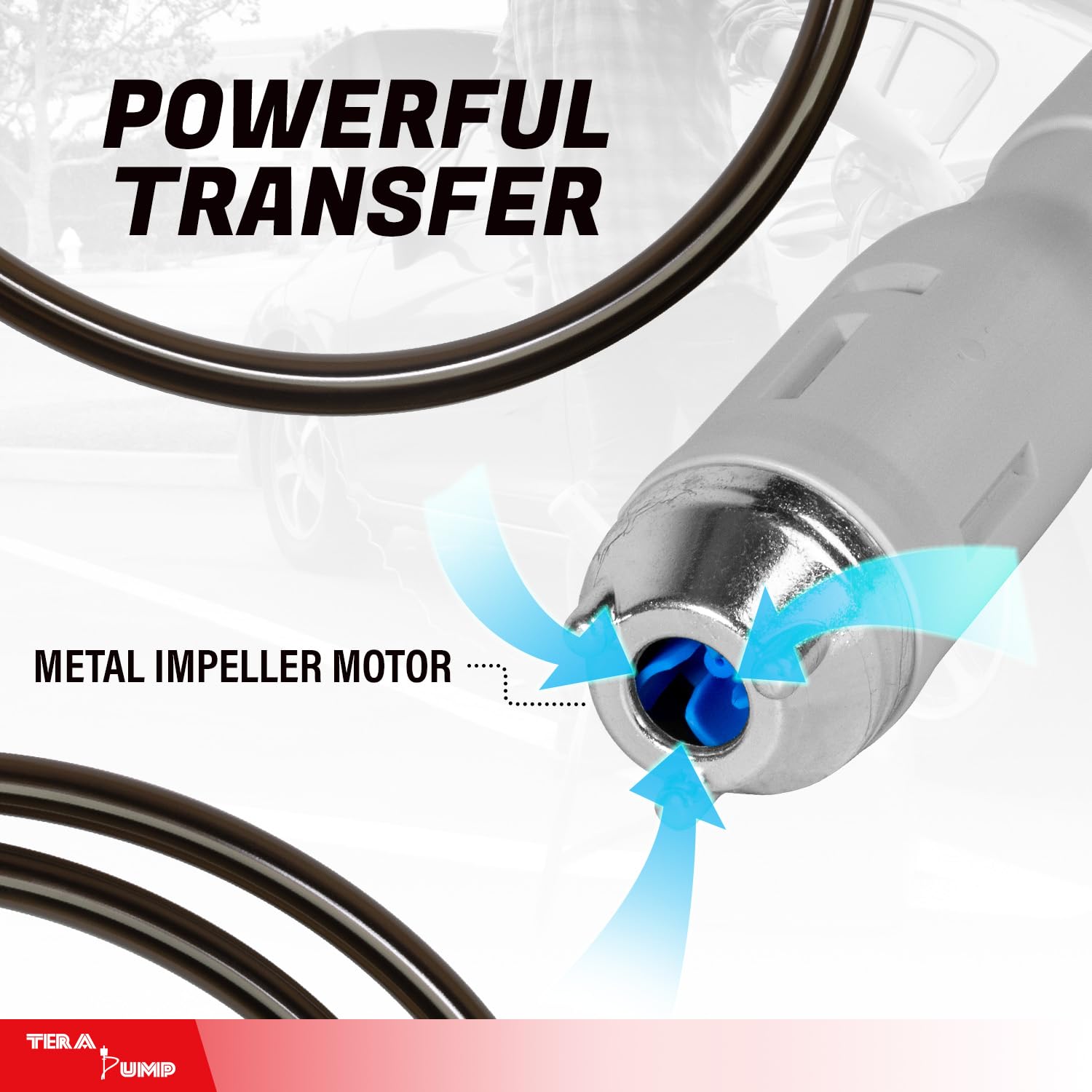 Multipurpose TERA PUMP Electric Powered Liquid Transfer Pump / E85 Fuel Transfer Pump - 110V AC / 12V DC, 2.4 GPM