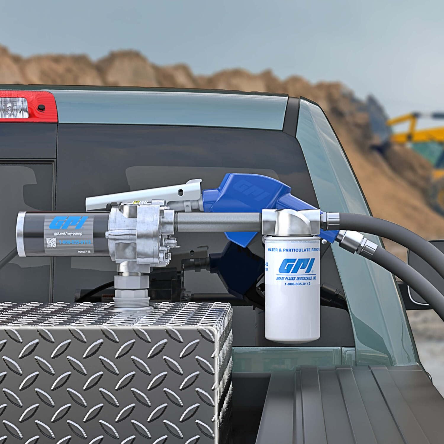 M-180 Series GPI Fuel Transfer Pump, Automatic Shut-off Nozzle with Filter Kit, 18 GPM, 12 Volt (110612-02)