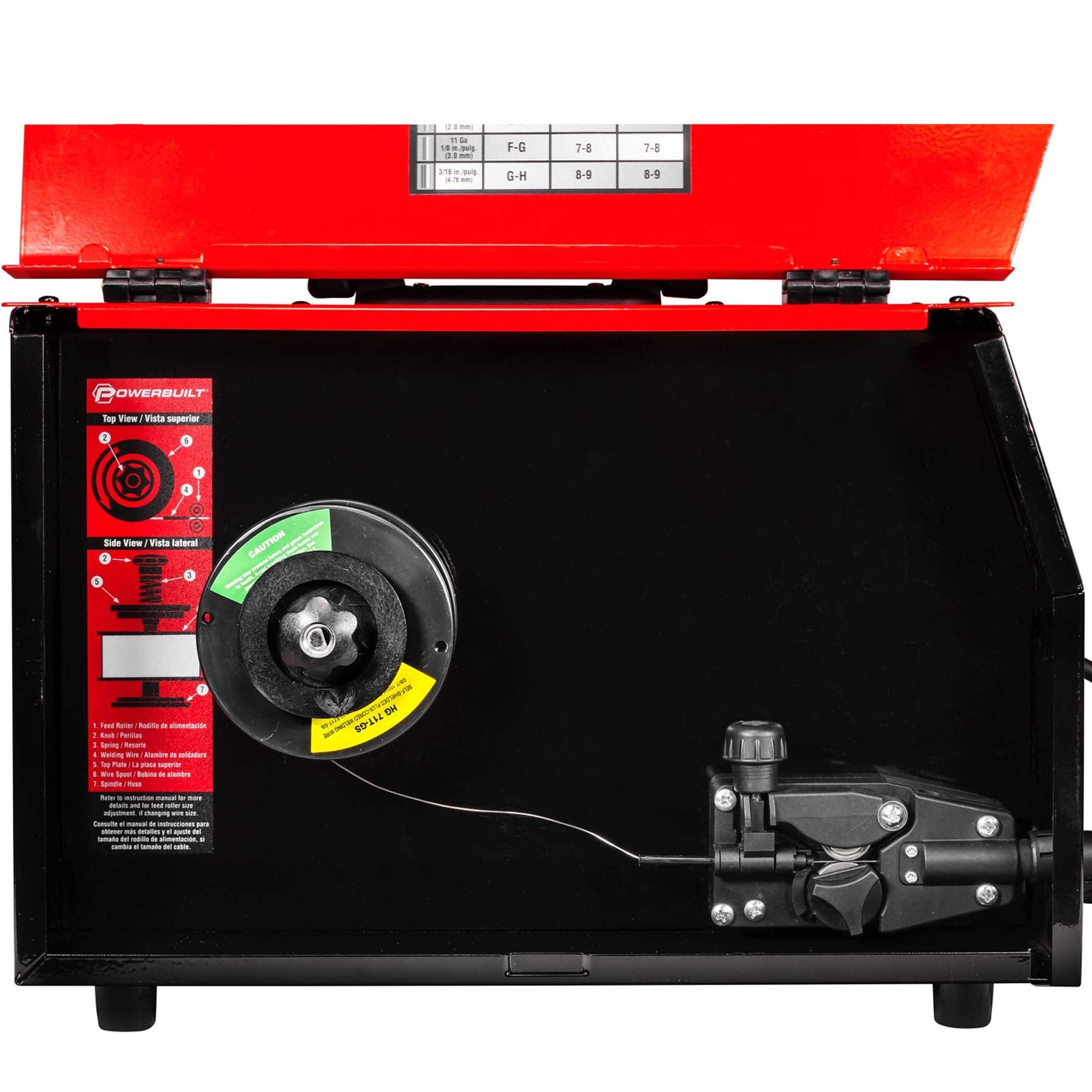 90 Amp Powerbuilt Wire Feed IGBT Inverter Welder, Power Equip & Access, Power Tools & Access, Welding Kits (240131), Red