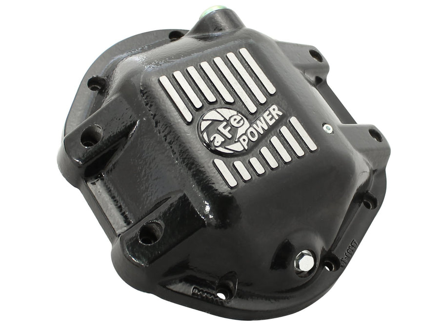 aFe POWER Rear Differential Cover Pro Series Black w/Machined Fins - #46-70162 - Jeep Wrangler (TJ/JK) 97-18