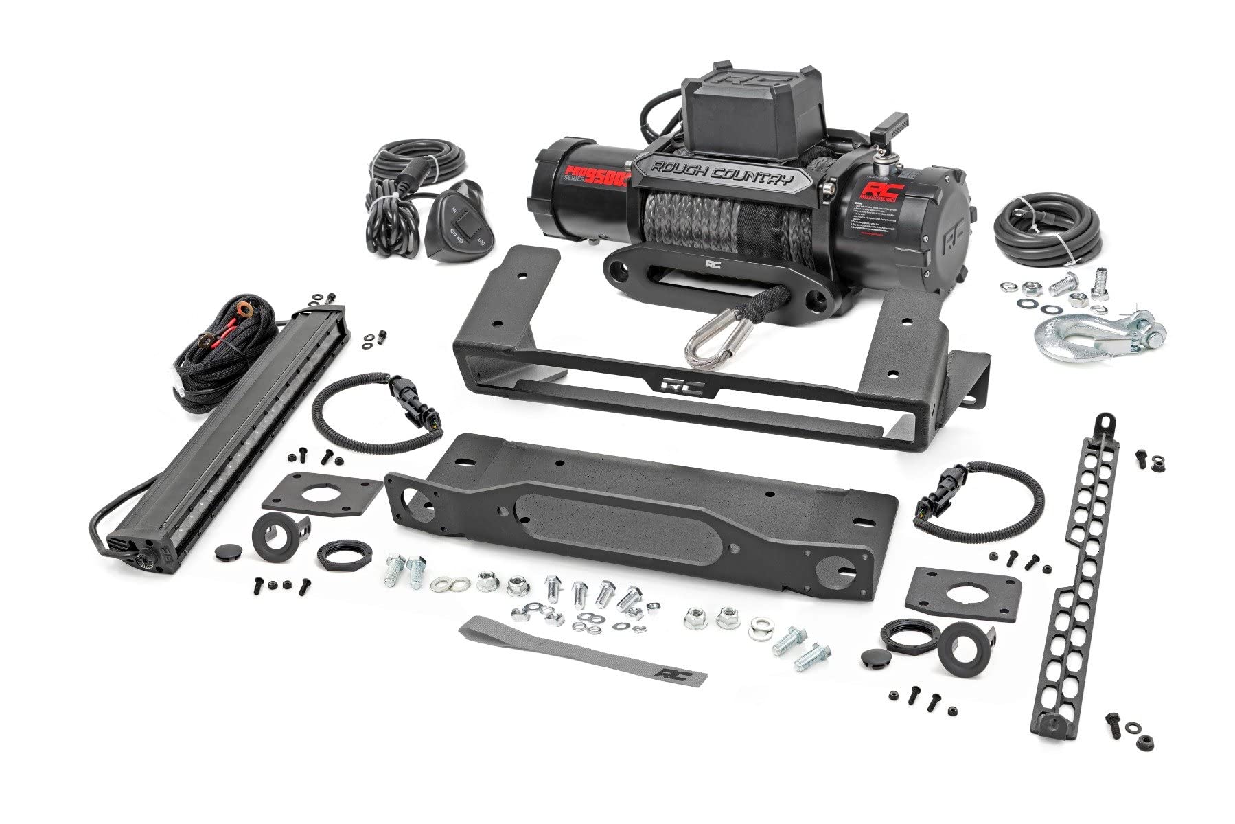 Rough Country Winch Mount LED for 2021-2024 Ford Bronco | PRO9500S - 51095