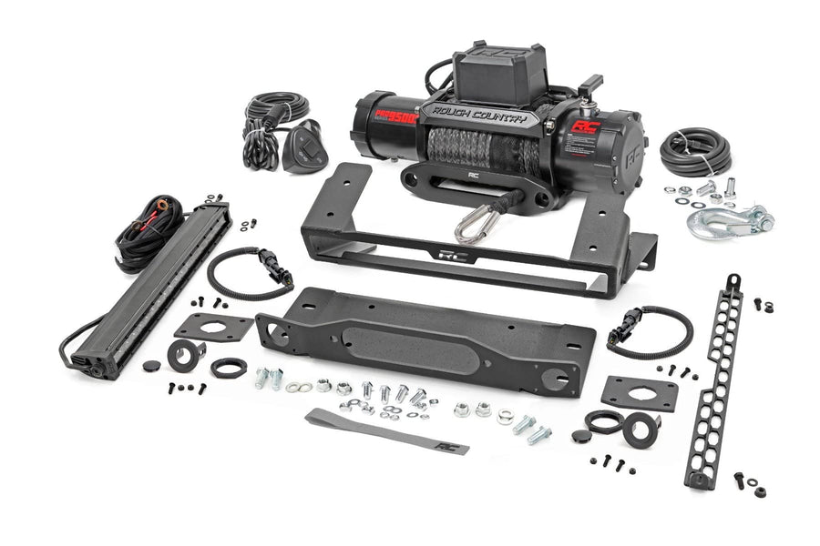 Rough Country Winch Mount LED for 2021-2024 Ford Bronco | PRO9500S - 51095