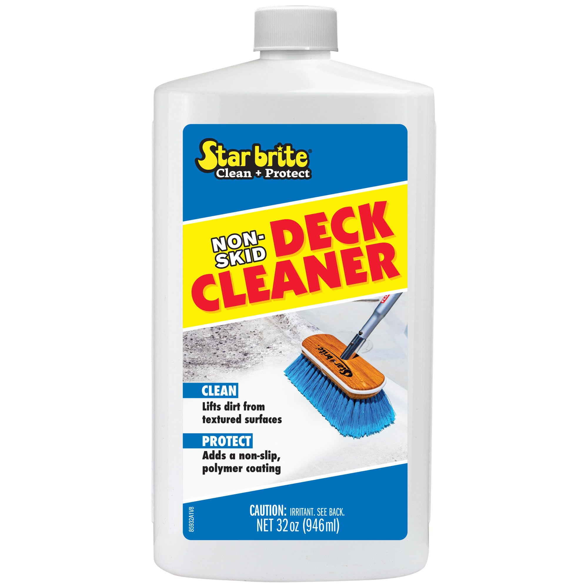 Non-Skid Deck Cleaner & Protectant STAR BRITE - Lift Dirt & Stains From Fiberglass, Painted Surfaces, More, 32oz (085032)