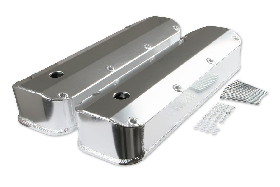 Fabricated Aluminum Mr. Gasket 6874G Valve Covers - Silver Finish