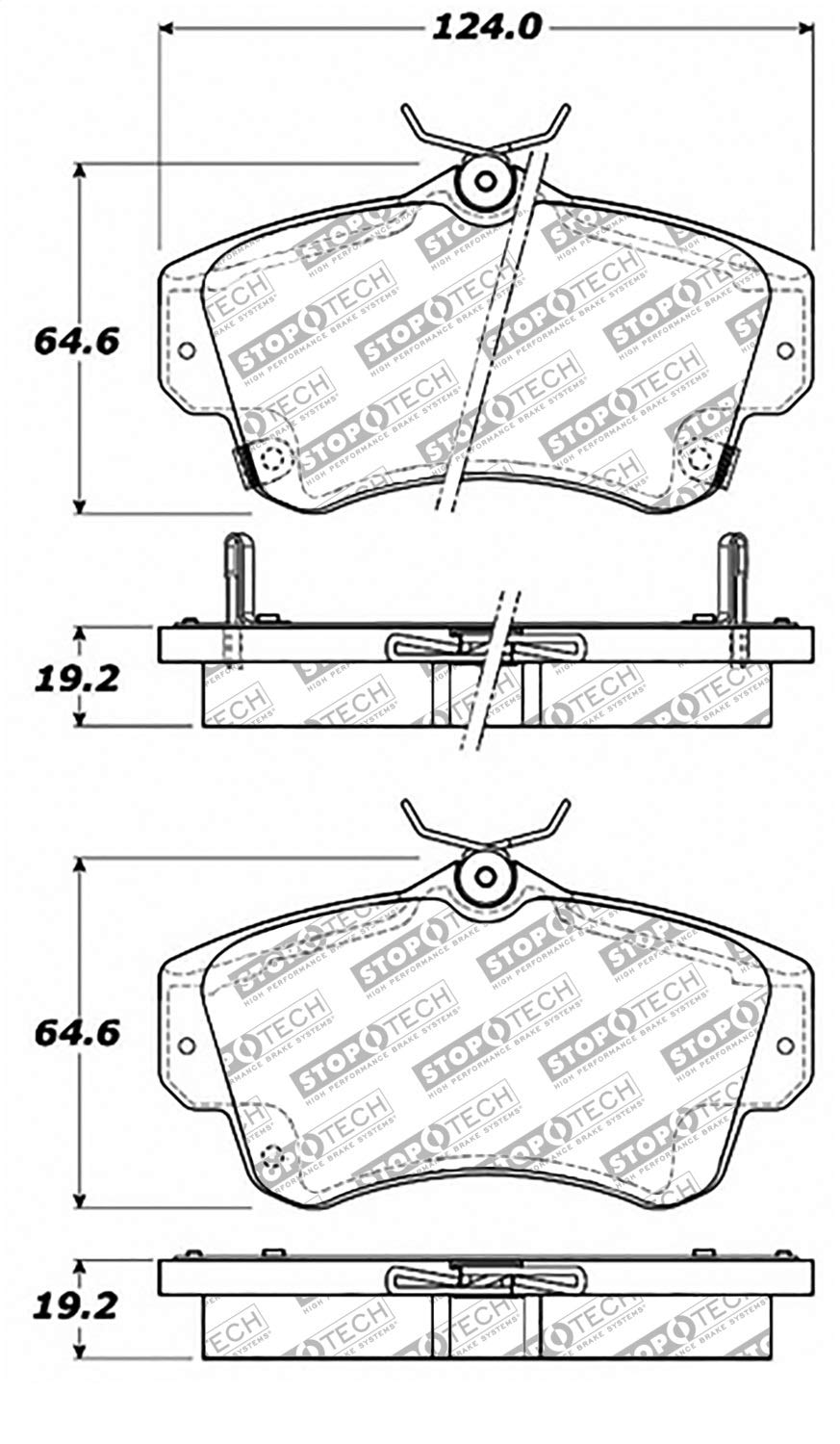 Brake Pads StopTech 305.08410 Street Select with Hardware