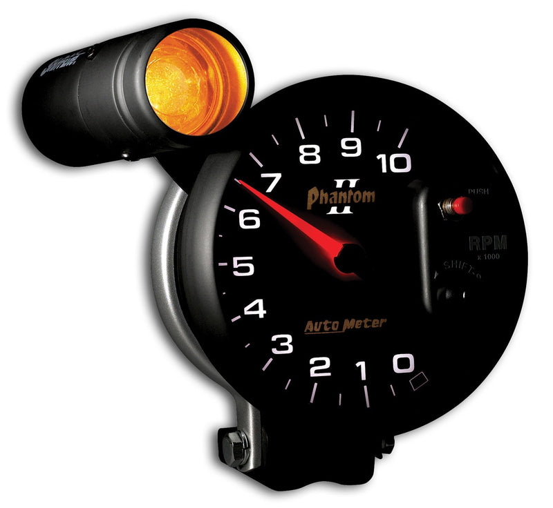 Auto Meter Phantom II 5" 10000 RPM Shift-Lite Tachometer 7599