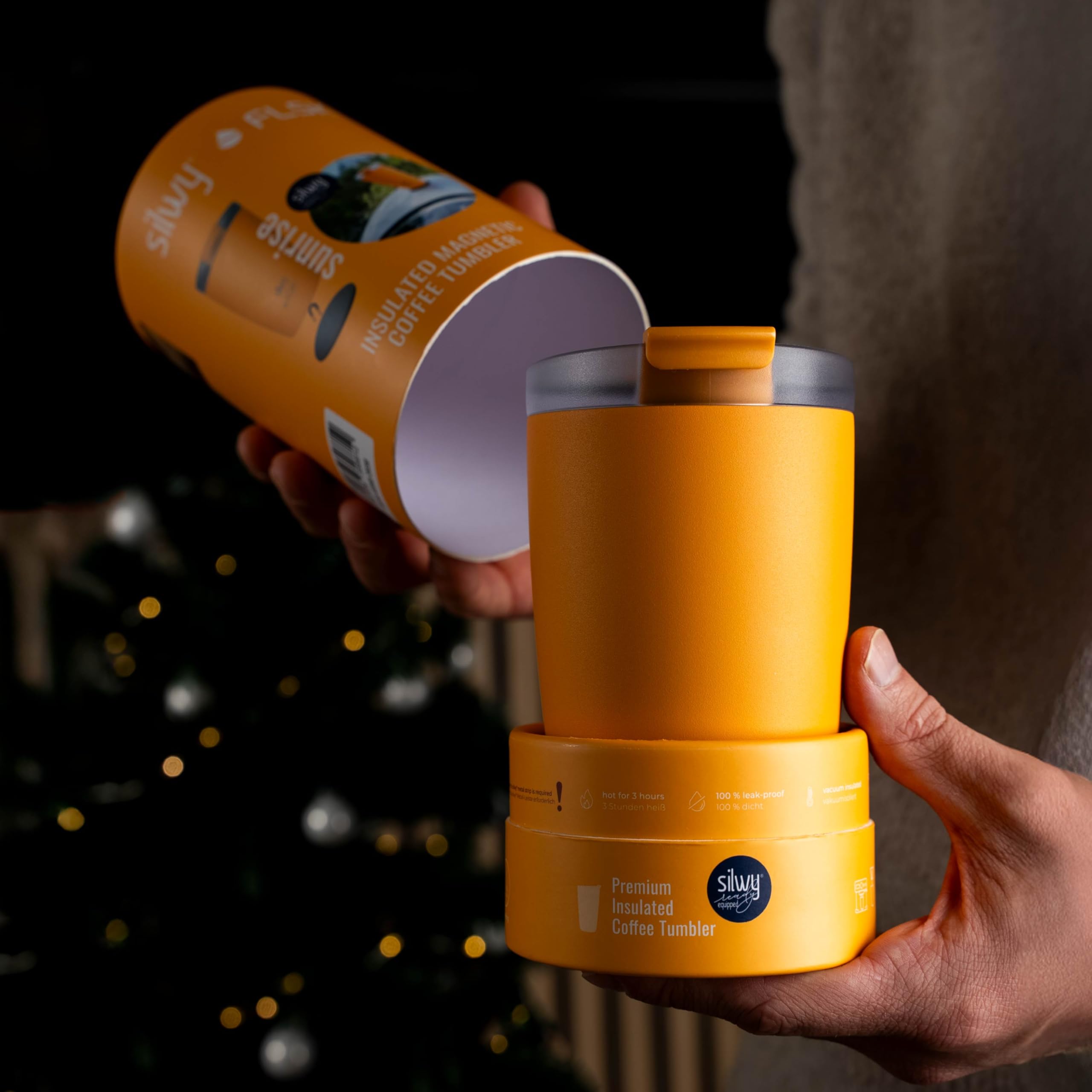 Sunrise Silwy® Magnetic Travel Mug To Go with Metal Nano Gel Pad
