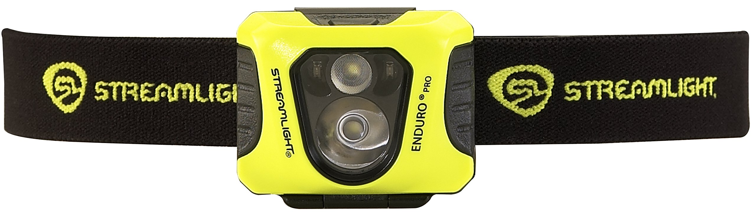 Streamlight Enduro Pro 200-Lumen 2250-Candela Ultra-Light LED Headlamp with AA Batteries and Elastic Strap, Clear Retail Packaging, Yellow