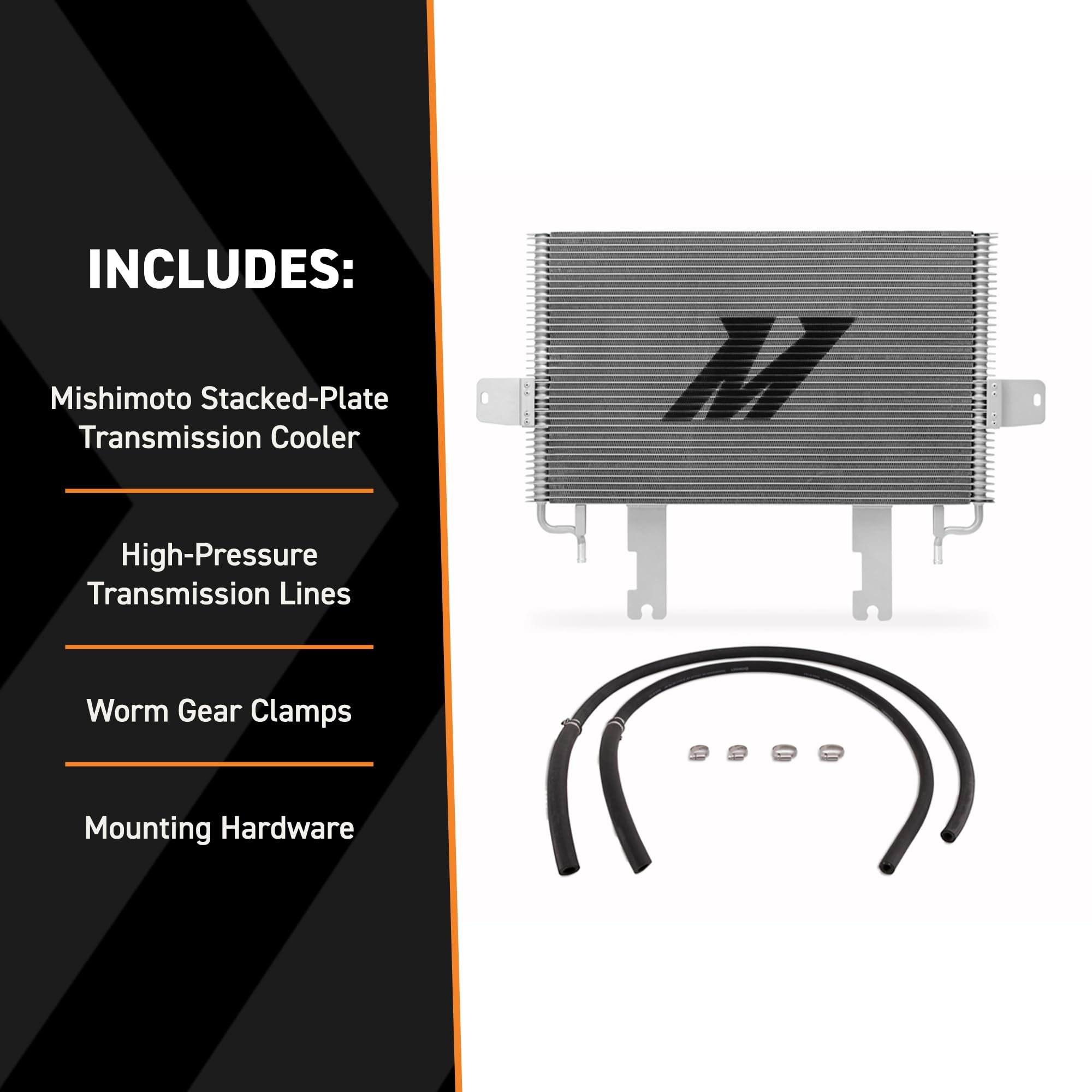 Mishimoto Transmission Cooler MMTC-F2D-99SL, Compatible with Ford Powerstroke 7.3L, 1999-2003, Silver