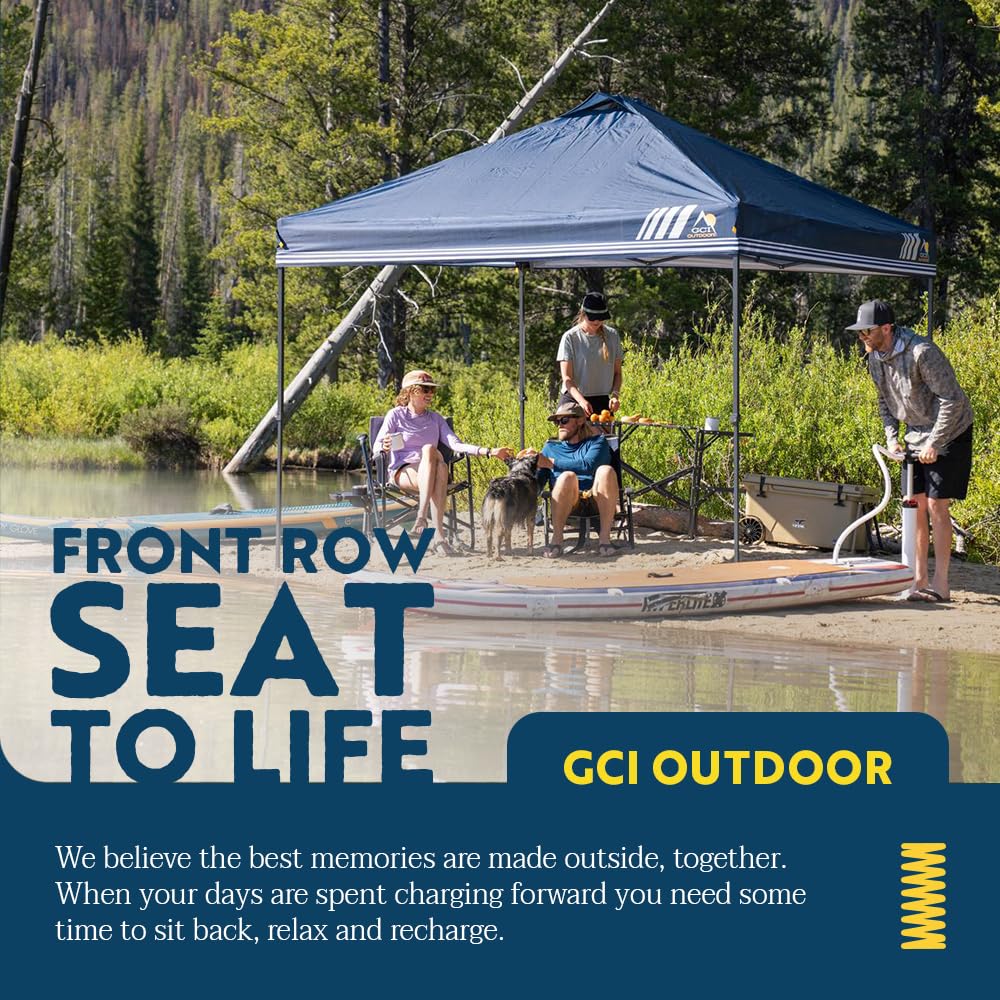 LevrUp GCI Outdoor Pop Up Canopy Tent, 10x10, Mercury Gray