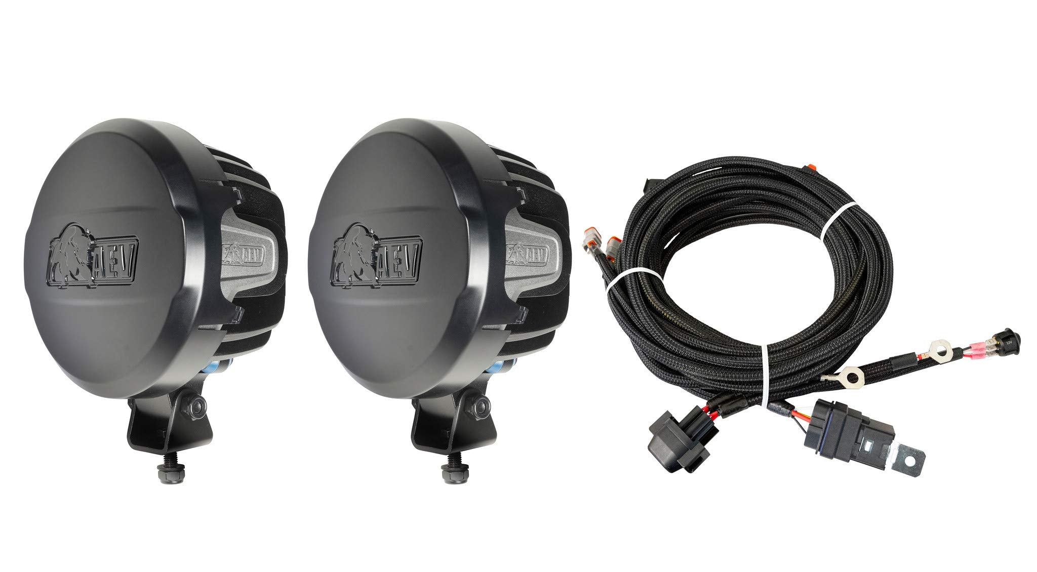 7000 Series AEV American Expedition Vehicles 7" LED 92-WATT Off-Road Light Kit 9,900 raw lumens 8,000 effective lumens 12v voltage spectrum 92 watts of power