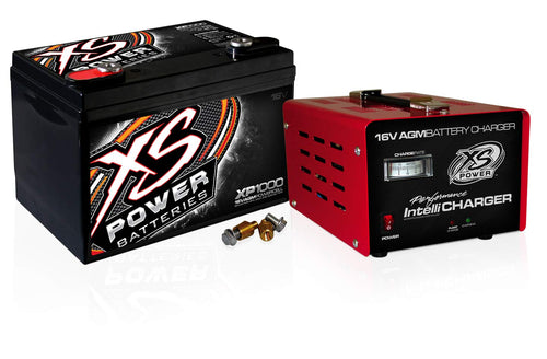 16V XS Power XP1000CK2 Battery and 16V 15 Amp IntelliCharger Combo with 3/8" Stud Terminal