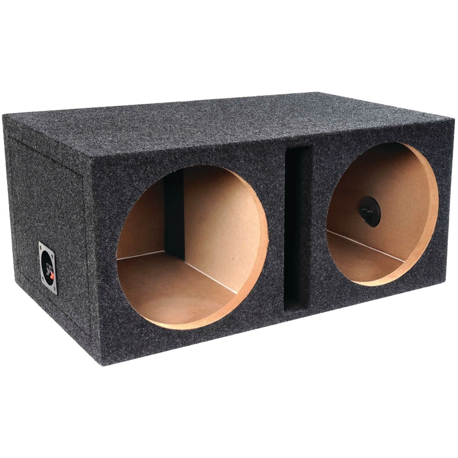 Dual Bbox Vented 10 Inch Subwoofer Enclosure - Pro Audio Tuned Dual Car Subwoofer Boxes & Enclosures - Premium Subwoofer Box Improves Audio Quality, Sound & Bass - Spring Loaded Speaker Terminals