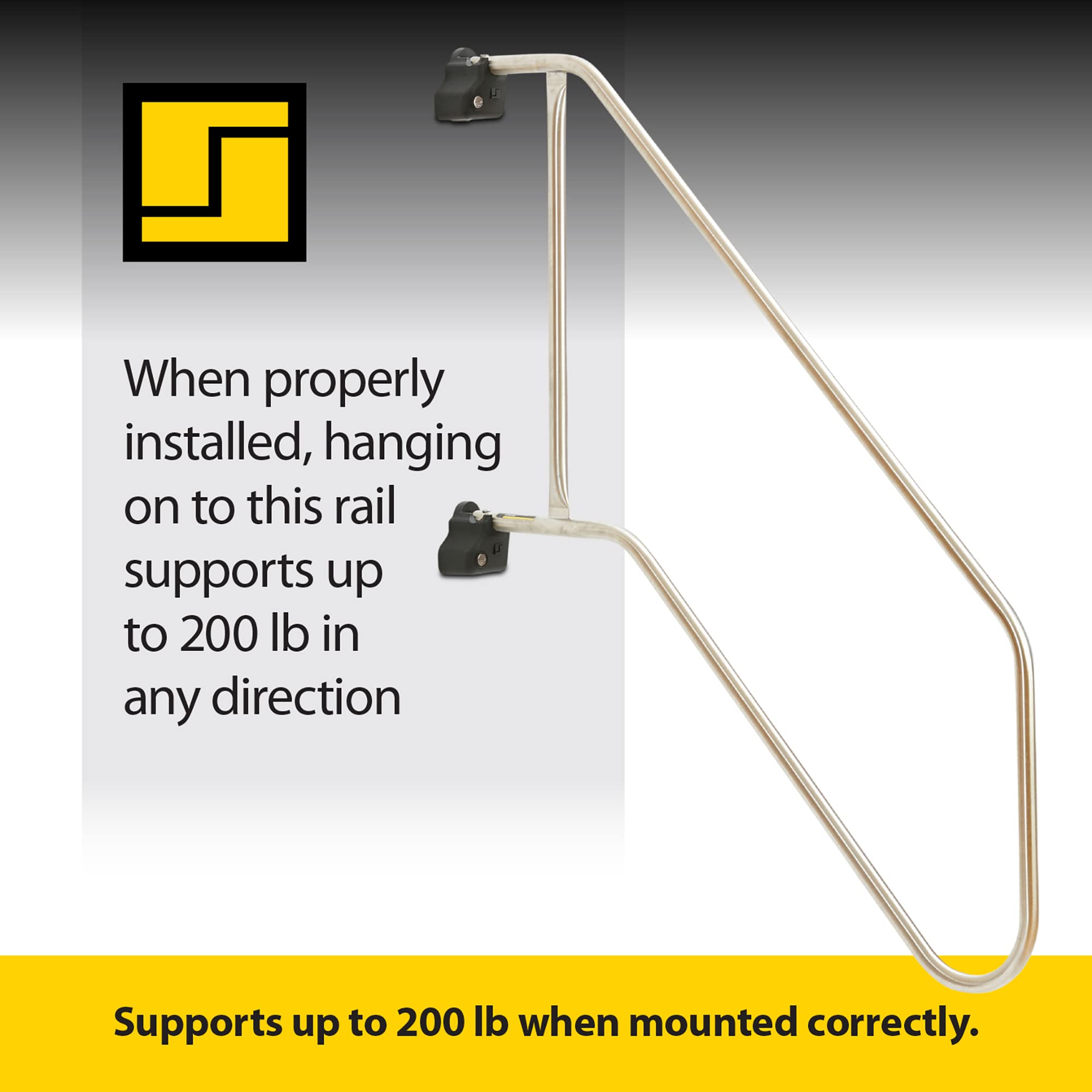 Stromberg Carlson AC-544L Locking Rail Commercial - Mobile Equipment Support - RV Camping Accessories and Travel Trailer Accessories for Step Ladder- 200 lbs Capacity - 36.5" Extension, 45" Height