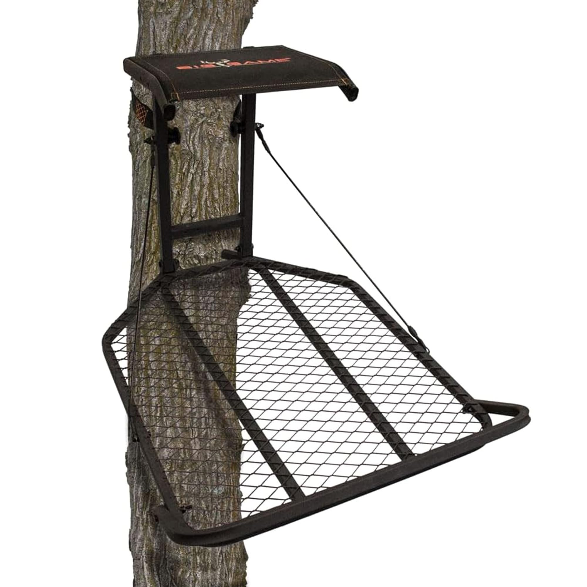 Captain XC Big Game Hang-On Treestand, Lightweight Steel Construction with 14 x 8 in. Flip-Back Flex-Tek Seat, 300 lbs Weight Rating