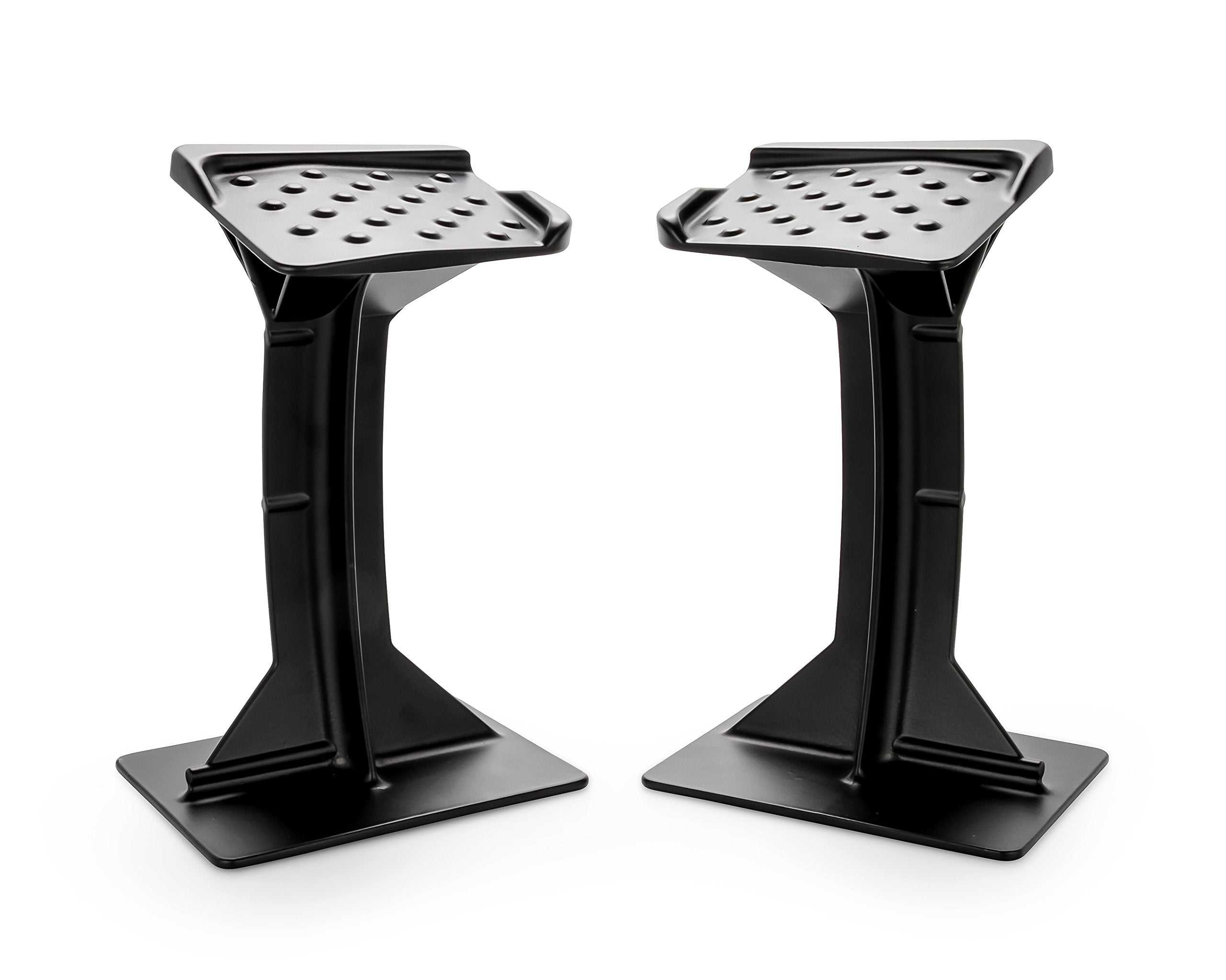 ATV Rear Lounger Black Boar Foot Pedestal - Durable Powder-Coated Cast Aluminum Design & Perforated Surface for Firm Foot Hold - Mounts to Most ATV Footboards - 8-3/8” (H) x 4” (W) - Set of 2 (66017)