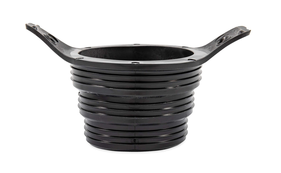 3-in-1 Camco Flexible Sewer Hose Seal, Black - Makes Connection to RV Sewer Hose Inlets Easier - Features Wings for Easy Removal (39317)
