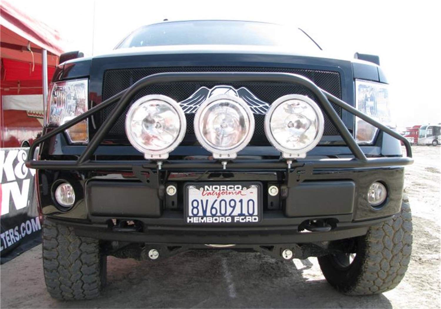 N-Fab Light Mount PreRunner With Tabs | Textured Black | F093LH-TX | Fits 2009-2014 Ford F-150 / Raptor