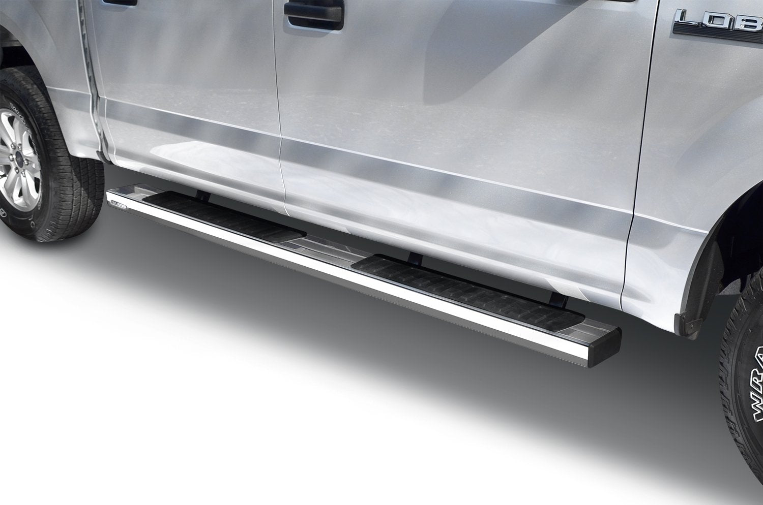 Go Rhino 6" Sidesteps & Brackets OE Xtreme II | Stainless Steel, Polished | 6862415587PS | Fits 2015-2024 Ford F-150 Super Crew; 2017-2024 Ford F-150 Raptor Super Crew & Others (See Description)