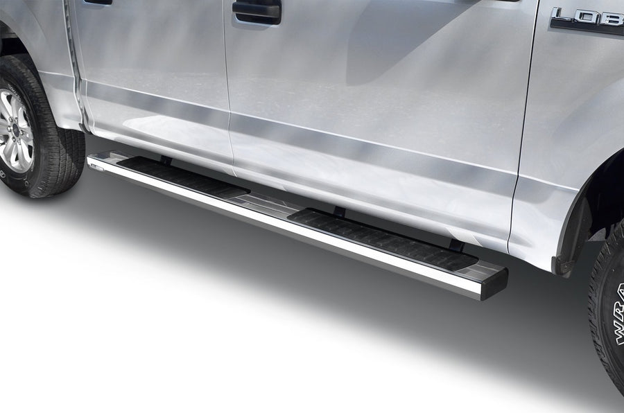 Go Rhino 6" Sidesteps & Brackets OE Xtreme II | Stainless Steel, Polished | 6862415587PS | Fits 2015-2024 Ford F-150 Super Crew; 2017-2024 Ford F-150 Raptor Super Crew & Others (See Description)