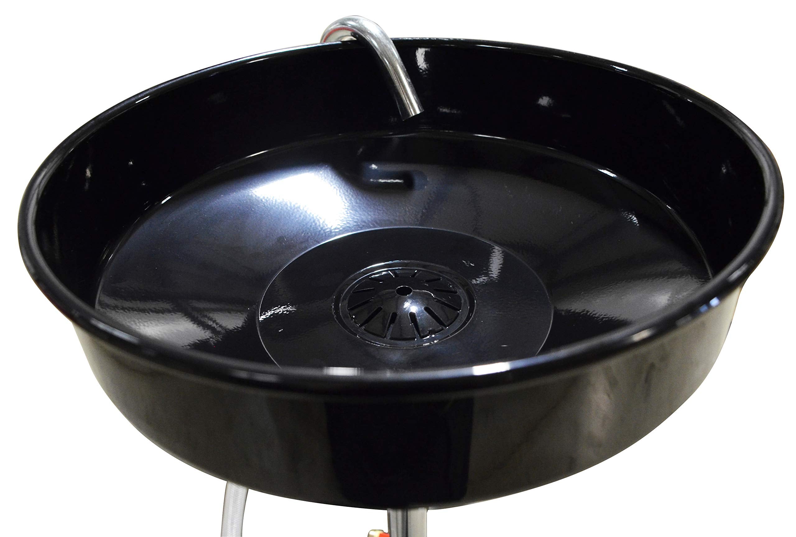 JDI-18DC JohnDow Industries 18 Gallon Air-Operated Self-Evacuating Portable Oil Drain, 16 inch Diameter Funnel, Adjustable Funnel Height of 36.5 in to 59 in. 6 Foot Nylon Reinforced Discharge Hose