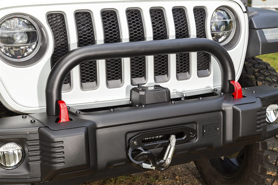 Rugged Ridge Overrider Spartacus Bumper Hoop | Textured Black, Steel | 11544.22 | Fits Spartacus JL/JT Bumper from Rugged Ridge
