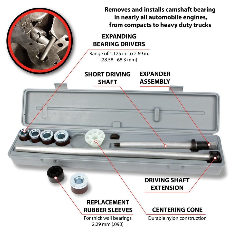 Universal Performance Tool W89220 Camshaft Bearing Tool for Installation and Removal