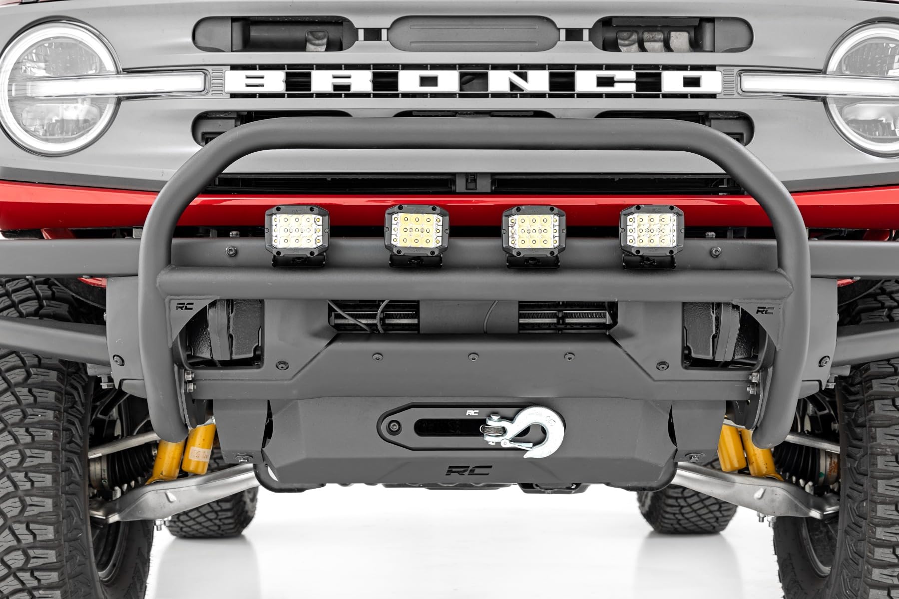 Bull Bar Rough Country for Ford Bronco (2021-2025) - Fits OE Modular Bumper, Easy Bolt-on Install