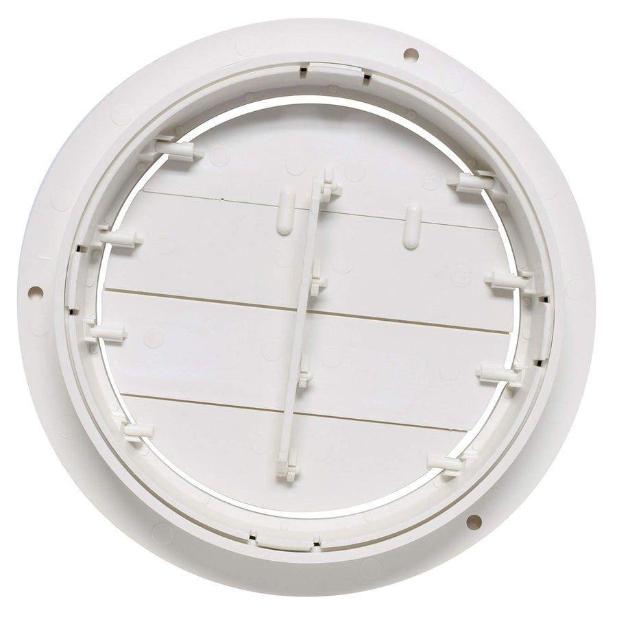 Valterra A10-3358VP Heating and A/C Dampered Register with 360° Rotation - 5-1/2" ID x 6-7/8" OD, White