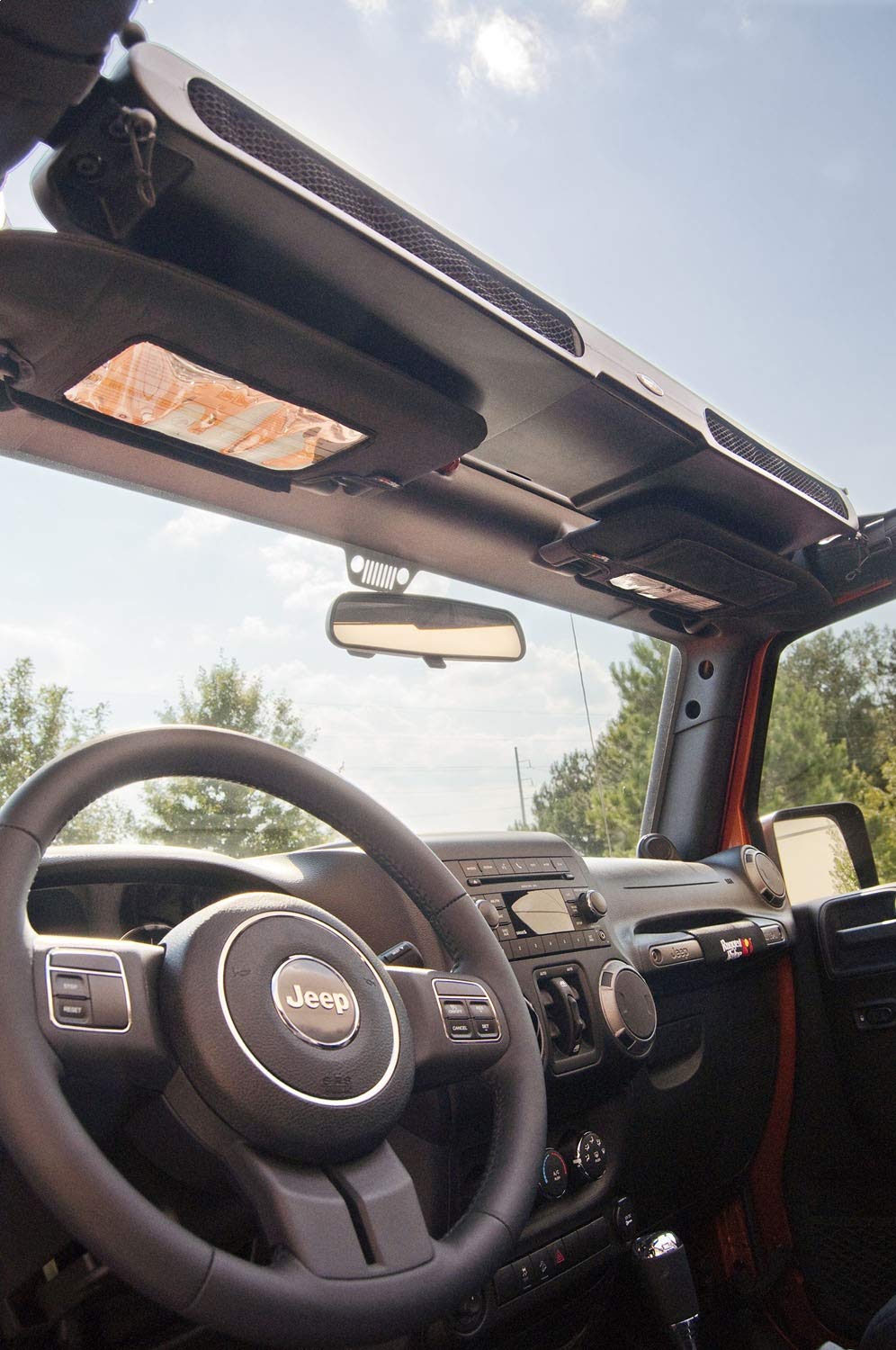 Overhead Storage Console Rugged Ridge for Jeep Wrangler YJ/TJ/JK | Thermoplastic Olefin (TPO), Black | 13551.14 | Fits 1987-2018 Jeep Wrangler YJ/TJ/JK