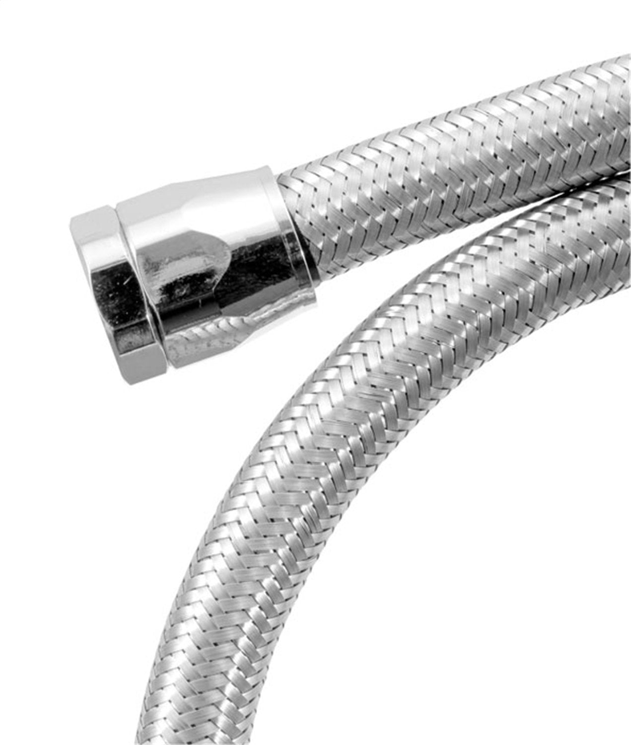 3/8" x 3' Stainless Steel Flex Fuel Line Kit with Chrome Clamps Spectre Performance (29498)