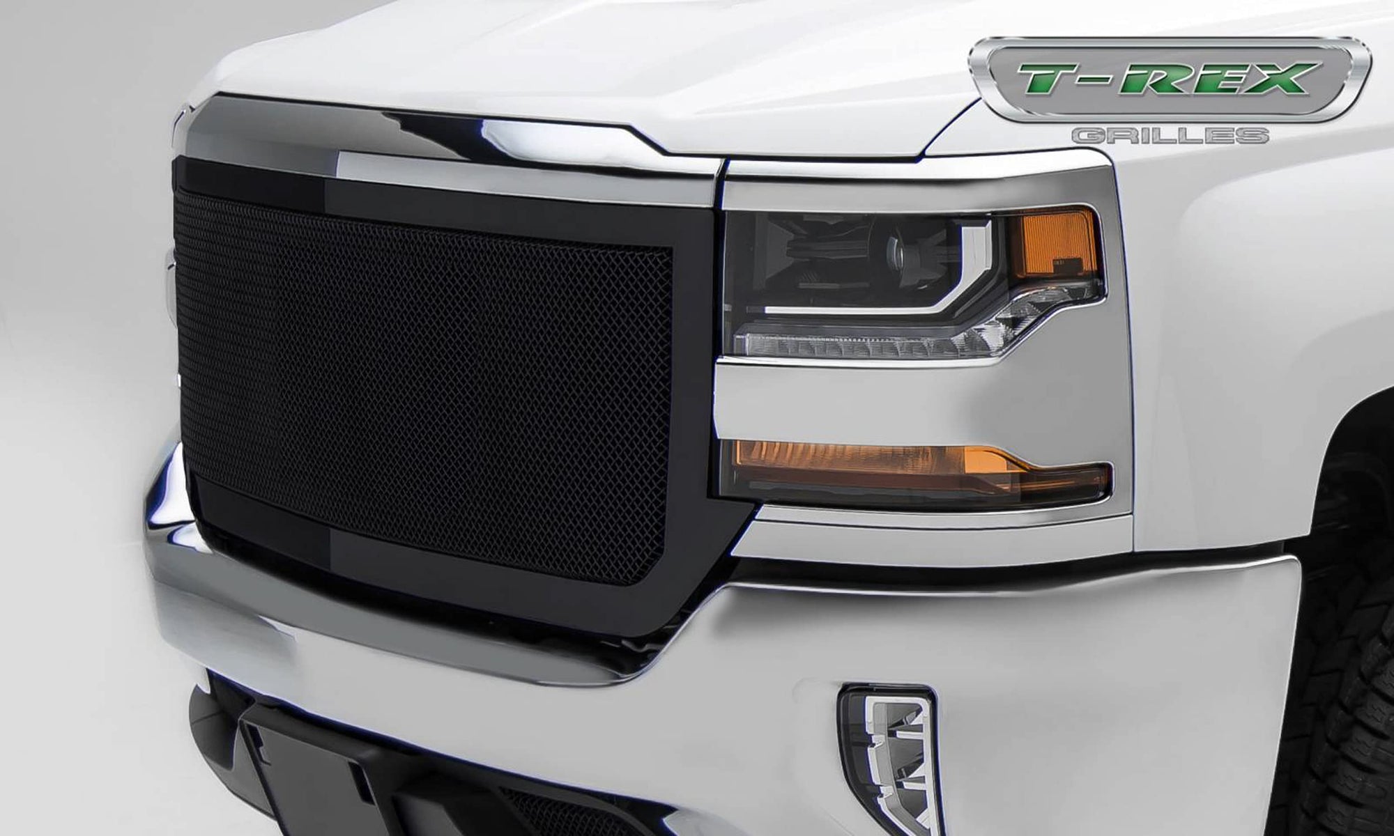 2016-2018 Silverado 1500 T-Rex Grilles Upper Class Series Main Grille, Black, 1 Pc, Replacement, Full Opening - PN #51127