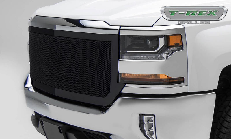 2016-2018 Silverado 1500 T-Rex Grilles Upper Class Series Main Grille, Black, 1 Pc, Replacement, Full Opening - PN #51127