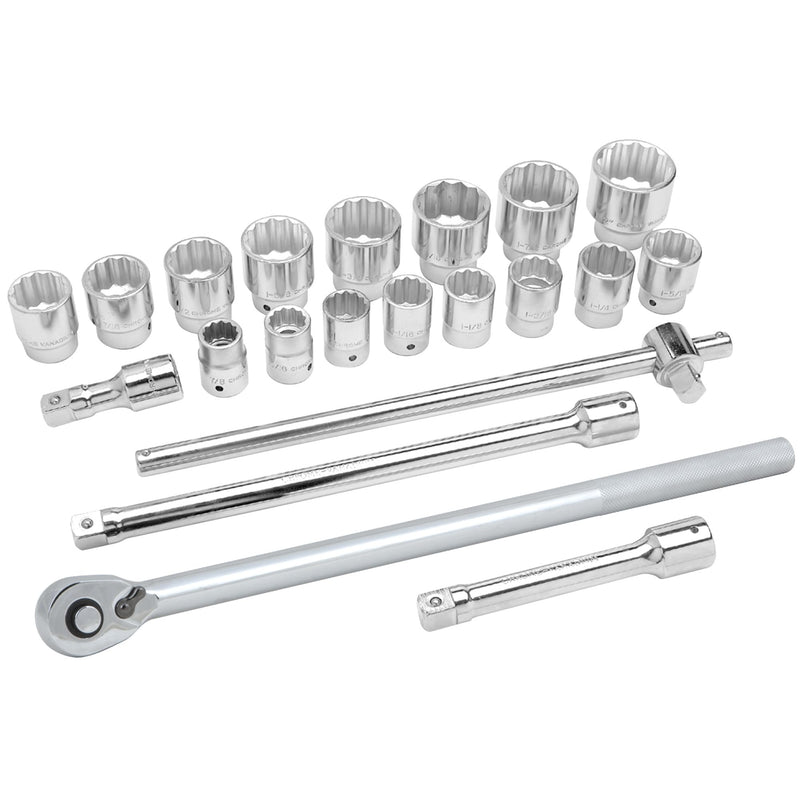 3/4-Inch Drive Performance Tool W34904 SAE Socket Set, 21-Piece, 1-Pack