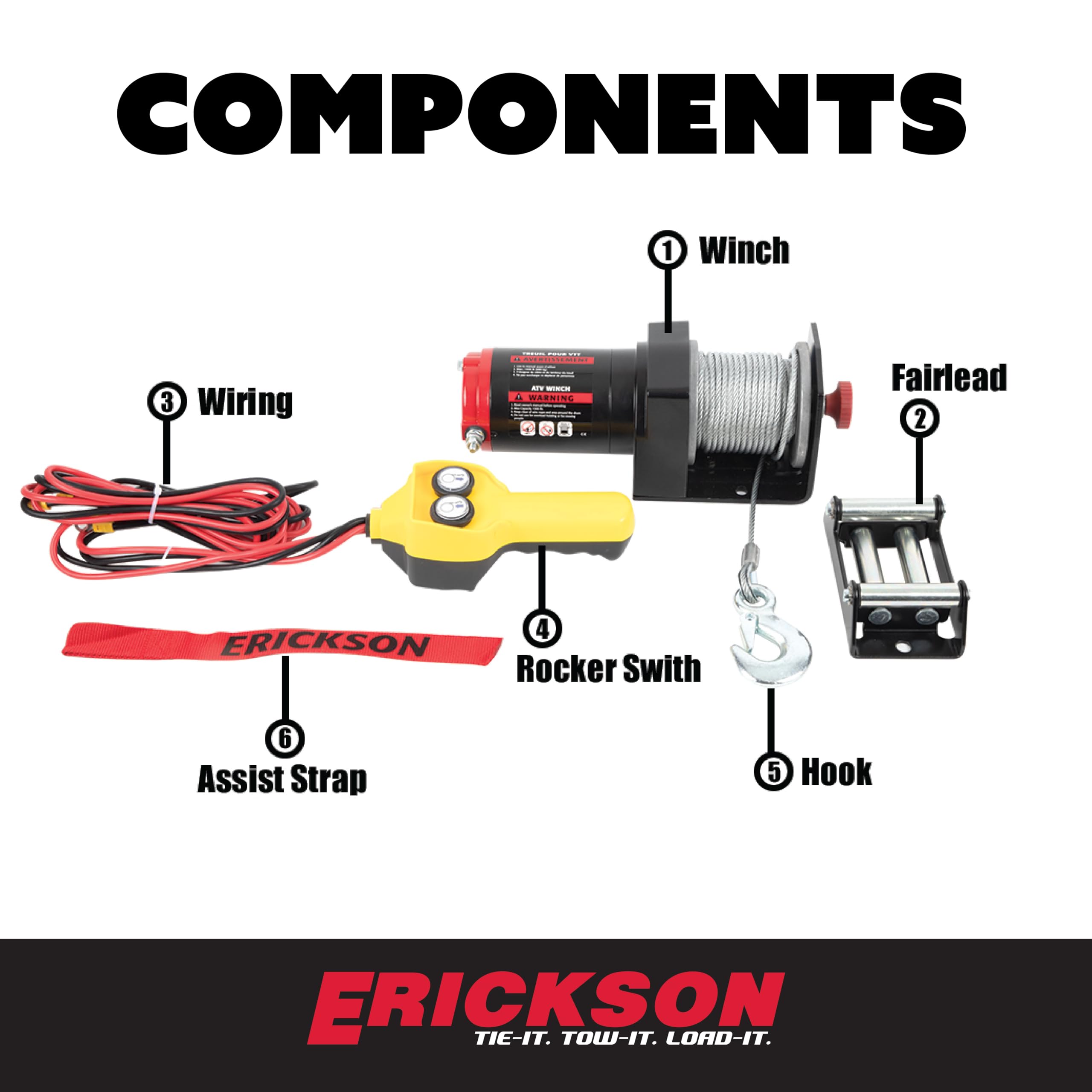 12-Volt Erickson DC 50 ft. 1500 lb. Electric Winch 06420